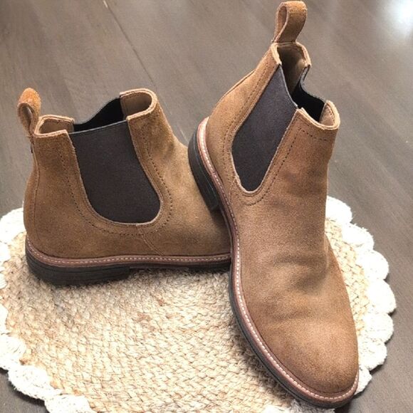 UGG Men's Baldvin Tan Suede Chelsea Boots Size 9.5 - Picture 11 of 11